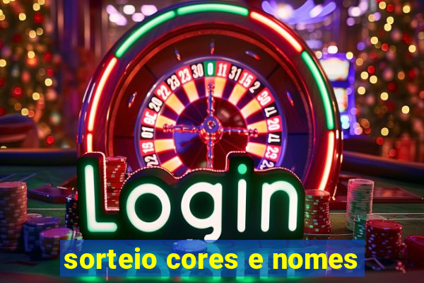 sorteio cores e nomes