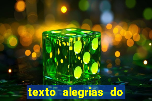 texto alegrias do natal com interpretação e gabarito